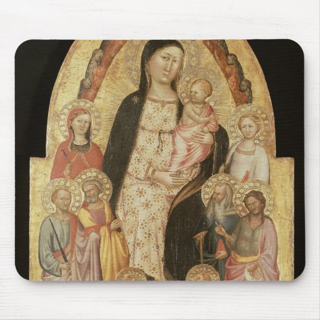 Madonna and Child Enthroned Mouse Pad (Front)