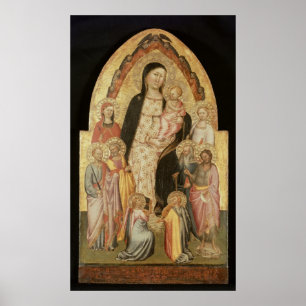Madonna and Child Enthroned Poster