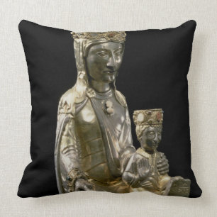 Madonna and Child Enthroned, statuette, French, 12 Cushion