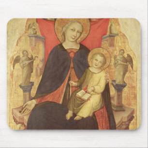 Madonna and Child Enthroned with Donor Vulciano Mouse Pad