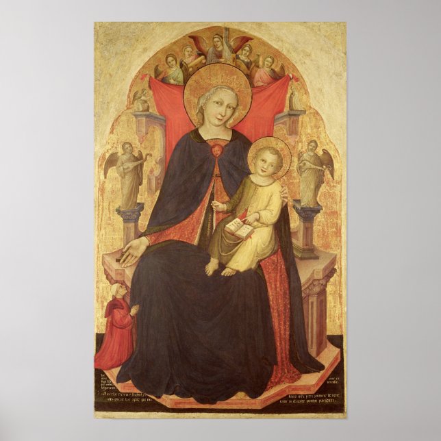 Madonna and Child Enthroned with Donor Vulciano Poster (Front)