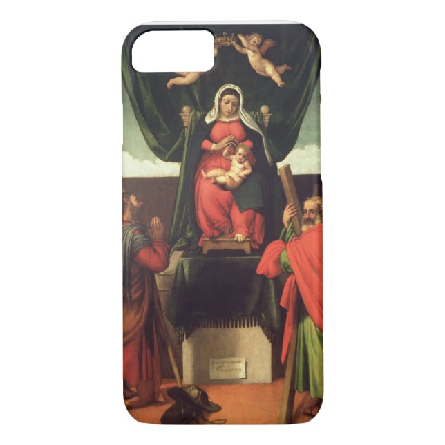 Madonna and Child Enthroned with Four Saints, 1546 Case-Mate iPhone Case (Back)