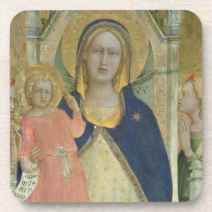 Madonna and Child enthroned with Saints, detail sh Coaster