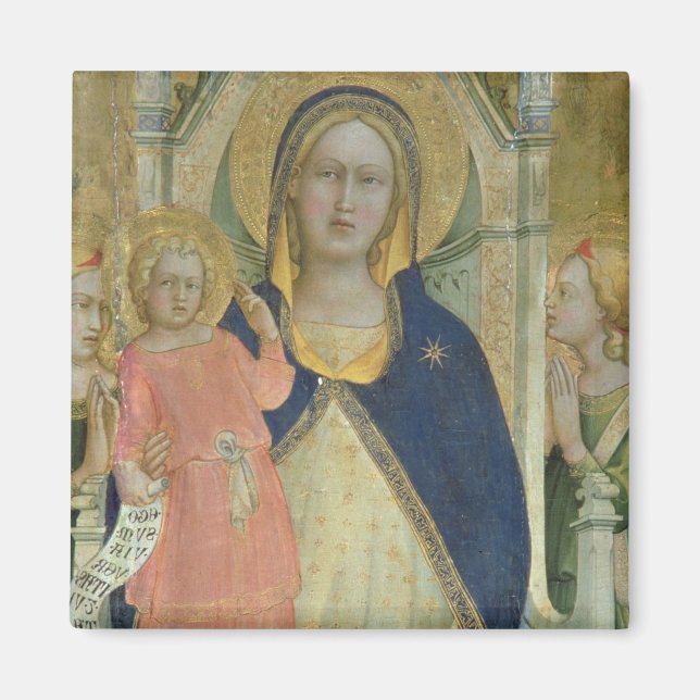 Madonna and Child enthroned with Saints, detail sh Magnet (Front)
