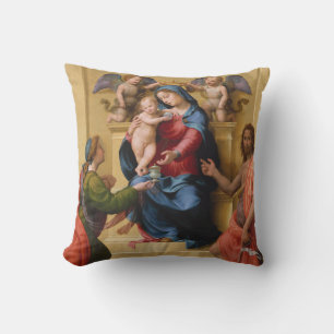 Madonna and Child Enthroned with Saints Mary Cushion