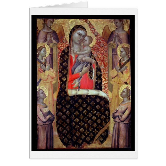 Madonna and child enthroned with six angels (panel (Front)