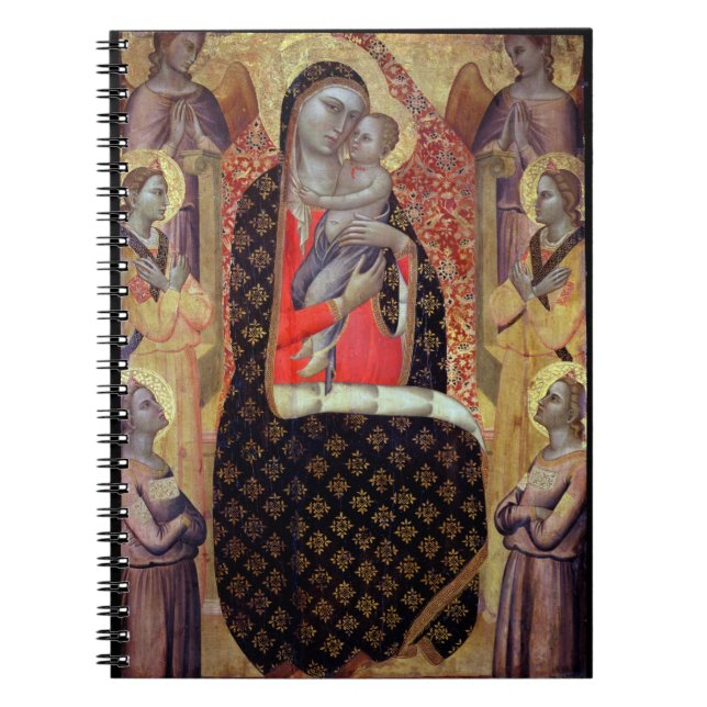 Madonna and child enthroned with six angels (panel notebook (Front)
