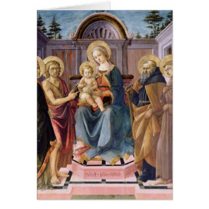 Madonna and Child Enthroned with  SS