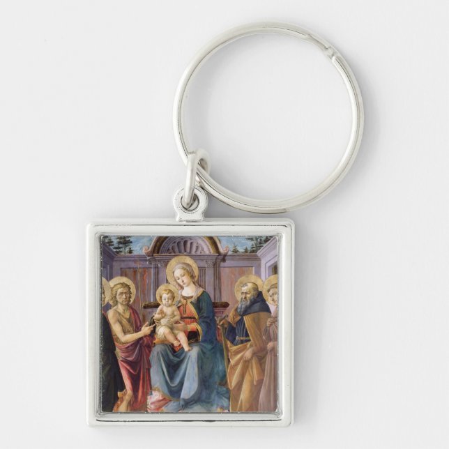 Madonna and Child Enthroned with  SS Key Ring (Front)