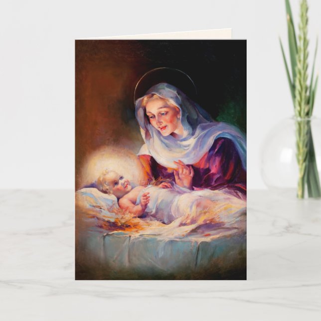 Madonna and Child. Fine Art Christmas Cards (Front)
