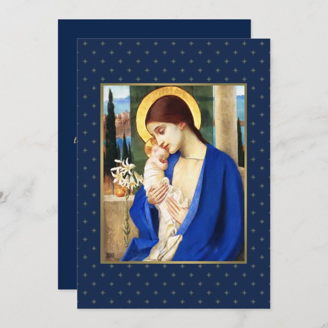 Madonna and Child. Fine Art Christmas Cards (Front/Back)