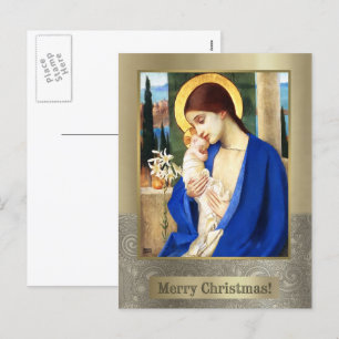 Madonna and Child. Fine Art Christmas Postcards