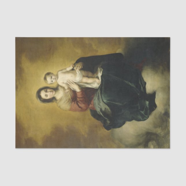 Madonna and Child, Fine Art Christmas Tissue Paper (Front)