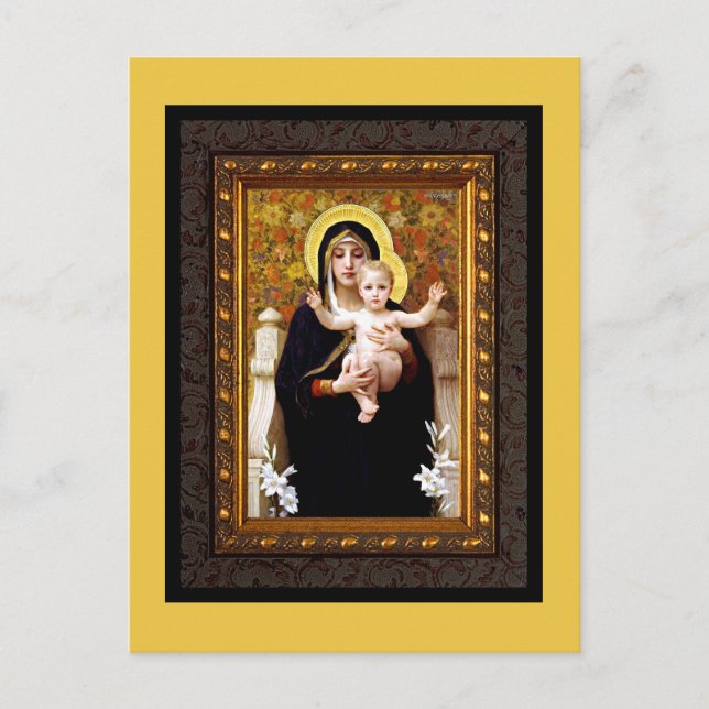 Madonna and Child Fine Art Holiday Postcard (Front)