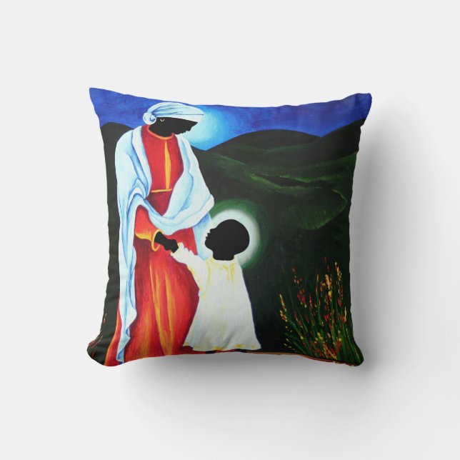 Madonna and child - First steps 2008 Cushion (Front)