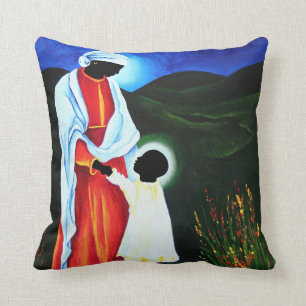 Madonna and child - First steps 2008 Cushion