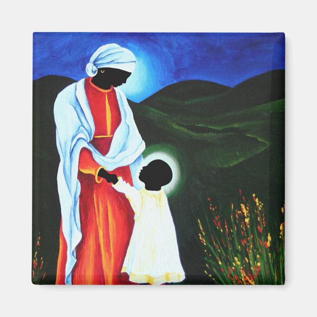 Madonna and child - First steps 2008 Magnet (Front)