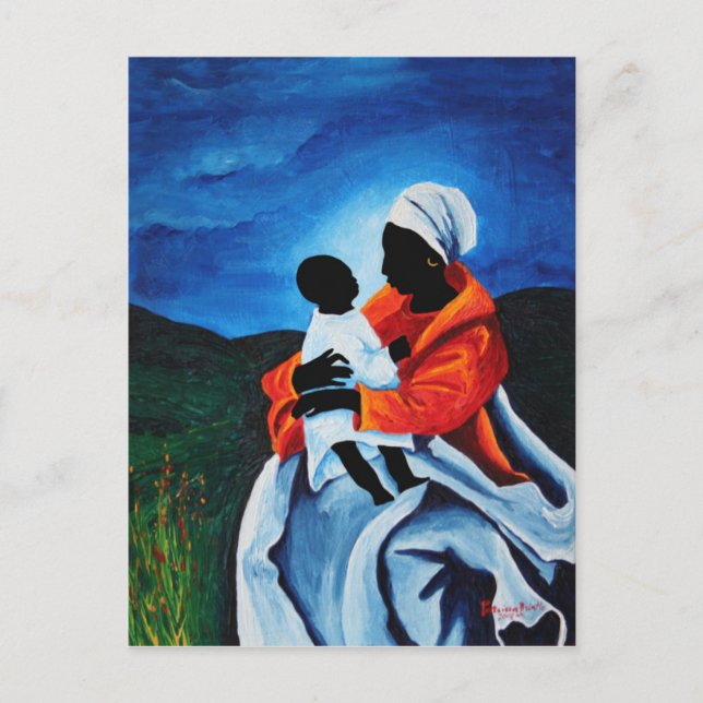 Madonna and child - First words 2008 Postcard (Front)