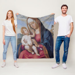 Madonna and Child Fleece Blanket