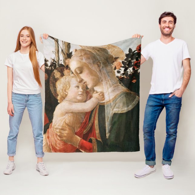 Madonna and Child Fleece Blanket (In Situ)