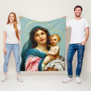 Madonna and Child Fleece Blanket