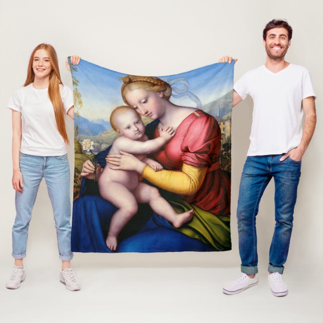 Madonna and Child Fleece Blanket (In Situ)