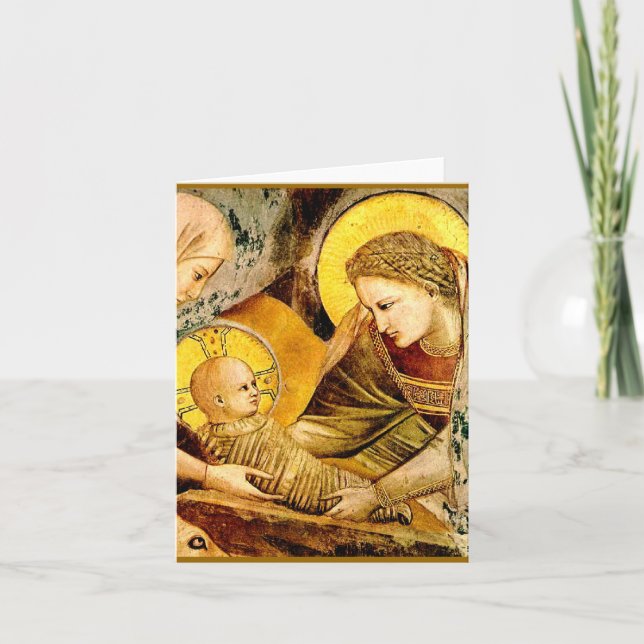 Madonna and Child - Giotto -1266 Holiday Card (Front)