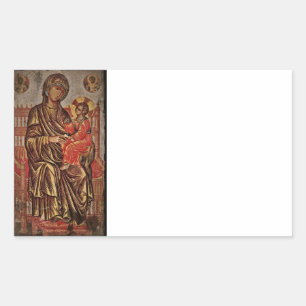 Madonna and Child Icon Rectangular Sticker
