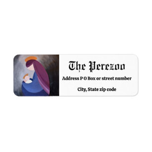 Madonna and Child image Return Address Label
