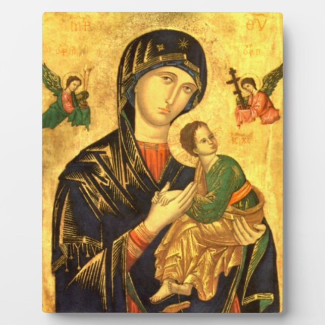 Madonna and Child Jesus Icon Plaque (Front)