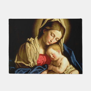 Madonna and Child Jesus - Sassoferrato Doormat