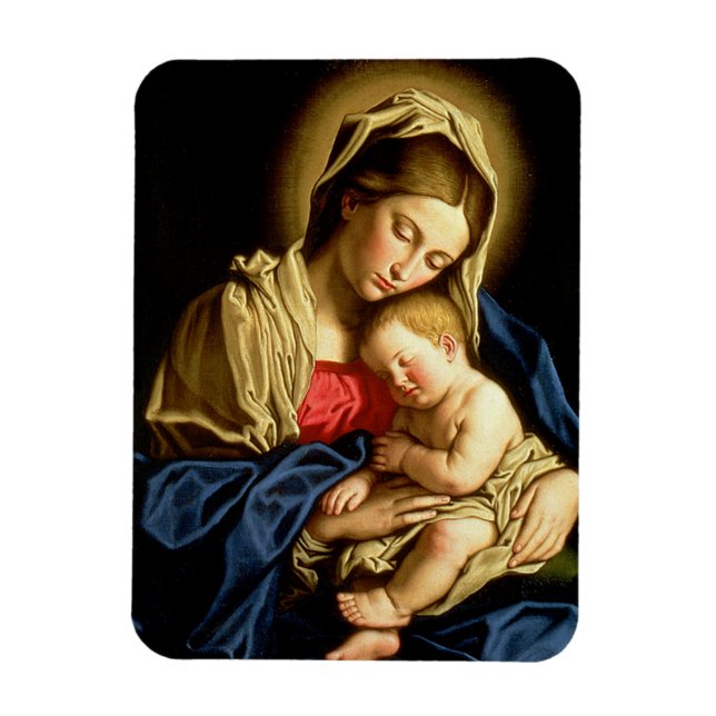 Madonna and Child Jesus - Sassoferrato Magnet (Vertical)