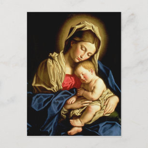 Madonna and Child Jesus - Sassoferrato Postcard