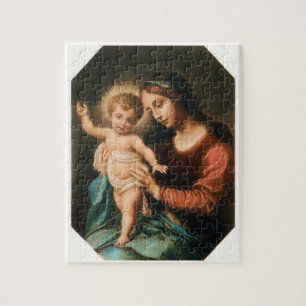 Madonna And Child Jigsaw Puzzle