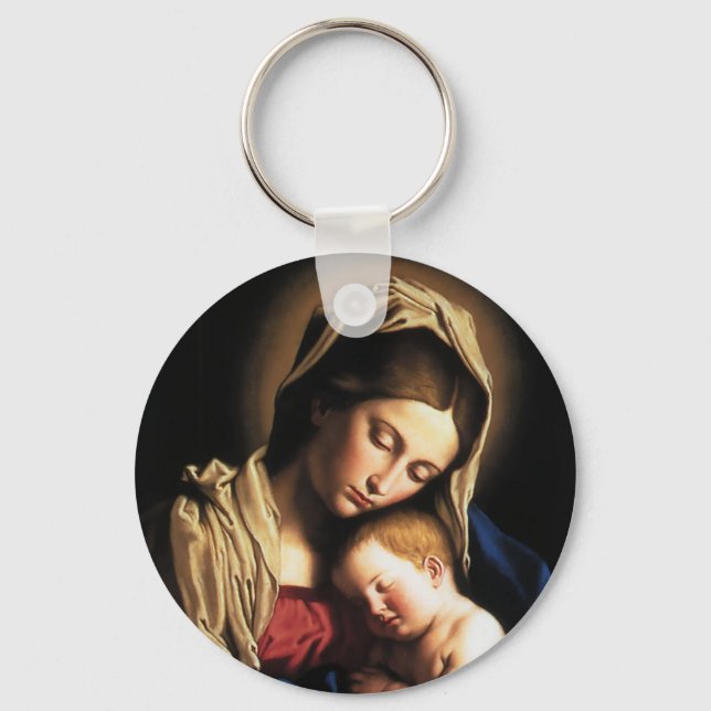 MADONNA AND CHILD KEY RING (Front)