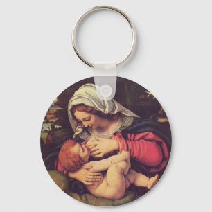 Madonna and Child Key Ring