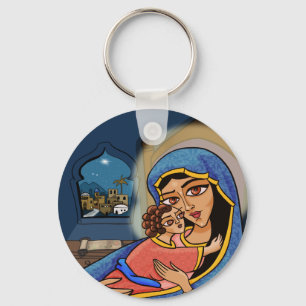 Madonna and Child Key Ring