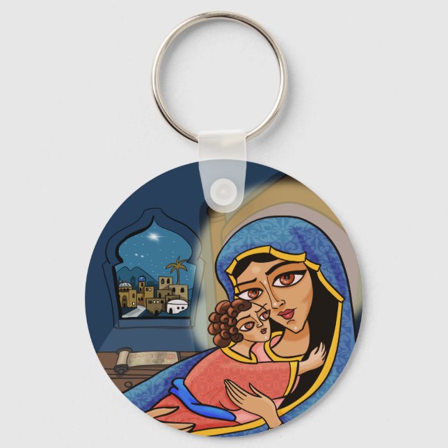 Madonna and Child Key Ring (Front)