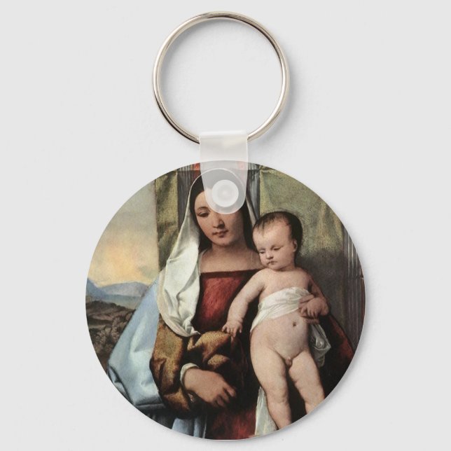 Madonna and Child keychain (Front)