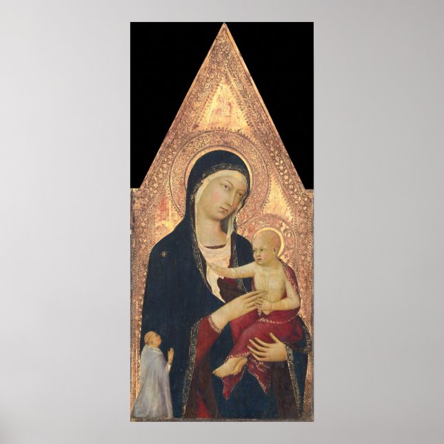 Madonna and Child - Lippo Memmi Fine Art Poster (Front)