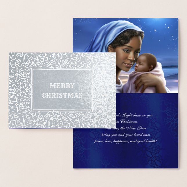 Madonna and Child Luxury Real Foil Christmas Cards (Display)