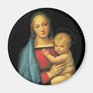 Madonna And Child, Madonna del Granduca by Raphael Magnet