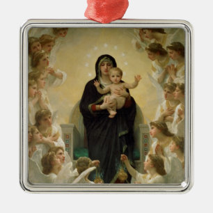 Madonna and Child Metal Tree Decoration