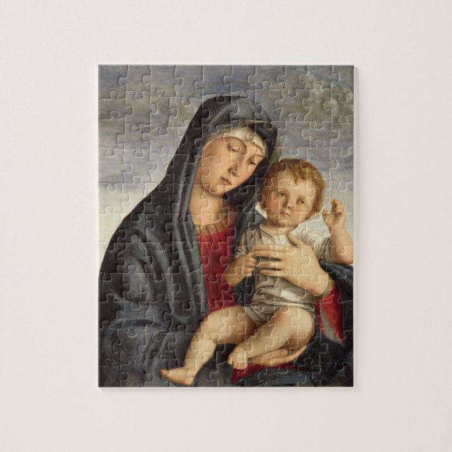 Madonna and Child (oil on panel) 2 Jigsaw Puzzle (Vertical)