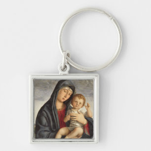 Madonna and Child (oil on panel) 2 Key Ring