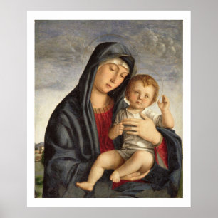 Madonna and Child (oil on panel) 2 Poster
