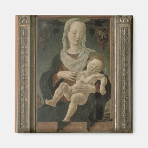 Madonna and Child (oil on panel) Magnet