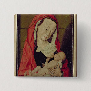Madonna and Child (panel) 15 Cm Square Badge