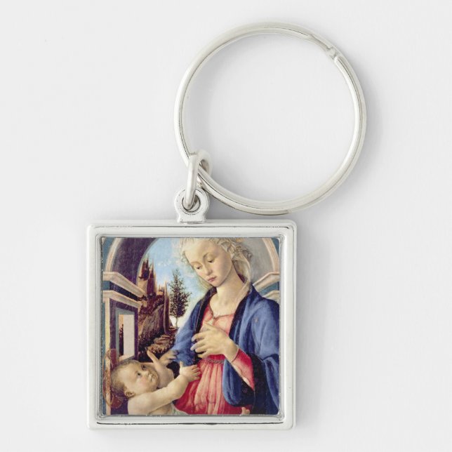 Madonna and Child (panel) 2 Key Ring (Front)