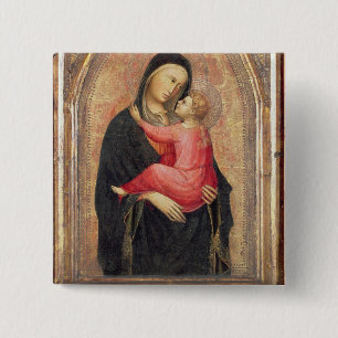 Madonna and Child (panel) 3 15 Cm Square Badge